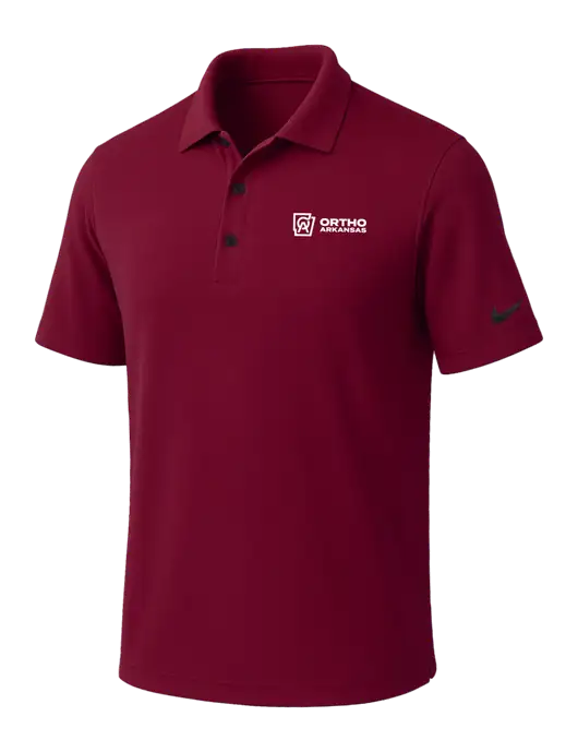 NIKE Cardinal Dri-Fit Micro Pique Polo w/Ortho Logo