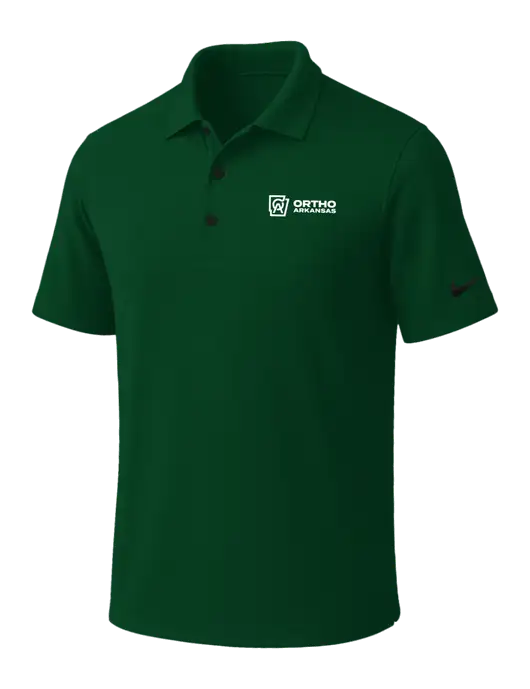NIKE Dark Green Dri-Fit Micro Pique Polo w/Ortho Logo