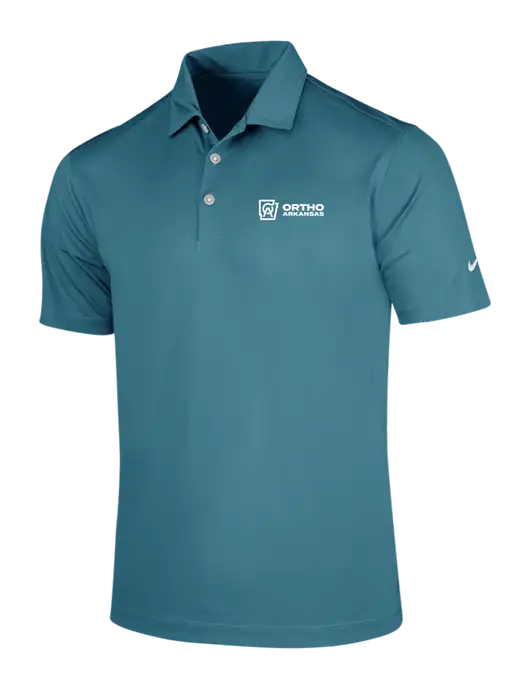 NIKE Dark Teal Dri-Fit Vertical Mesh Polo w/Ortho Logo