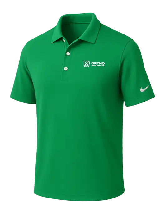 NIKE Kelly Green Dri-Fit Micro Pique Polo w/Ortho Logo