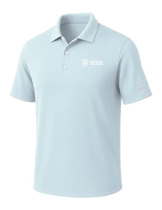 NIKE Very Light Blue Dri-Fit Micro Pique Polo w/Ortho Logo