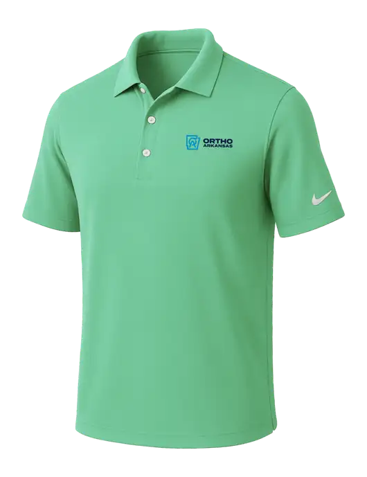 NIKE Very Light Green Dri-Fit Micro Pique Polo w/Ortho Logo