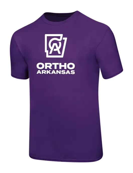 Ring Spun Purple 4.5 oz T-Shirt w/Ortho Logo