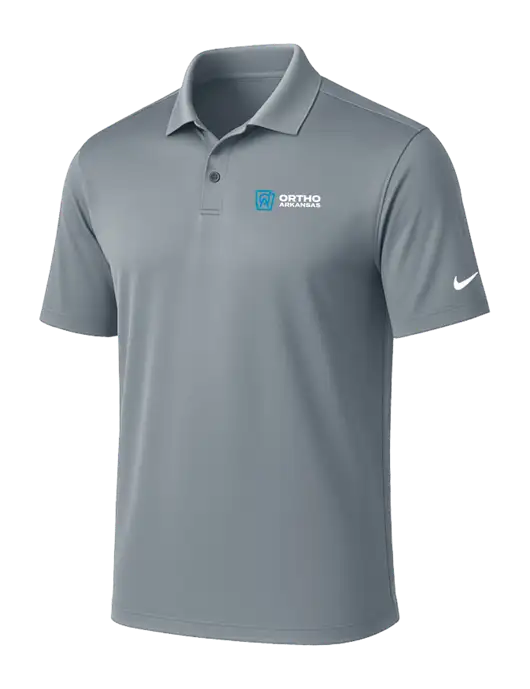 NIKE Medium Grey Victory Solid Polo w/Ortho Logo