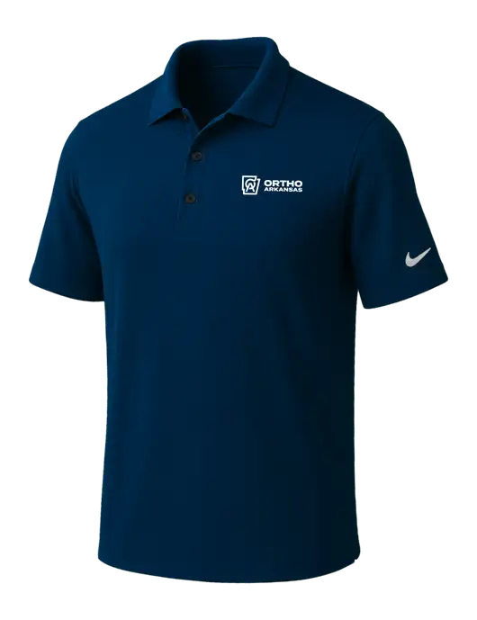 NIKE Navy Dri-Fit Micro Pique Polo w/Ortho Logo