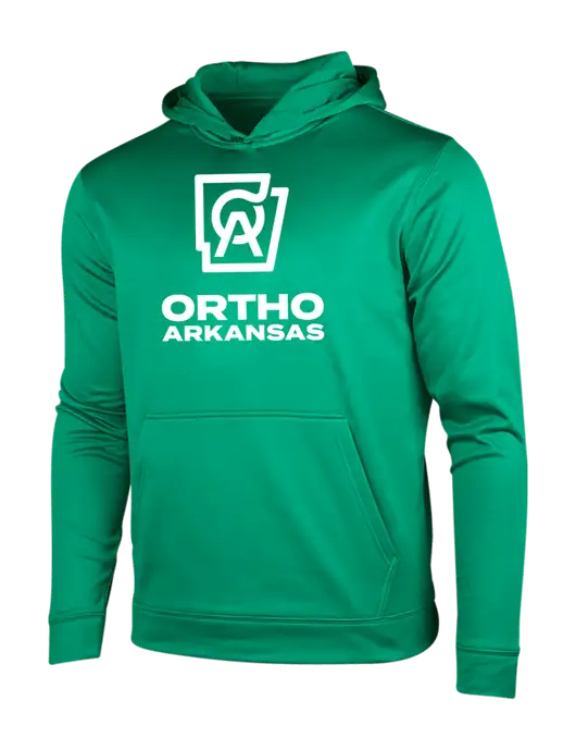 Kelly Green Sport-Wick Fleece Hooded Pullover w/Ortho Logo