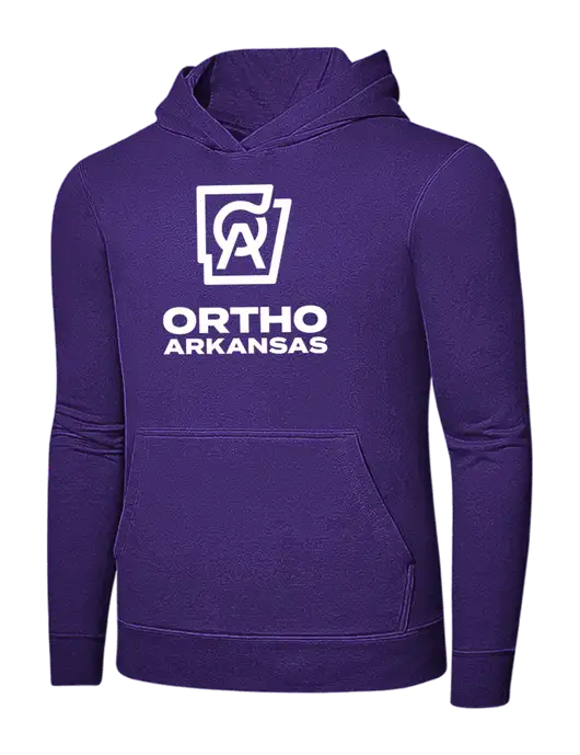 Purple 7.8 oz Ring Spun Hooded Sweatshirt w/Ortho Logo
