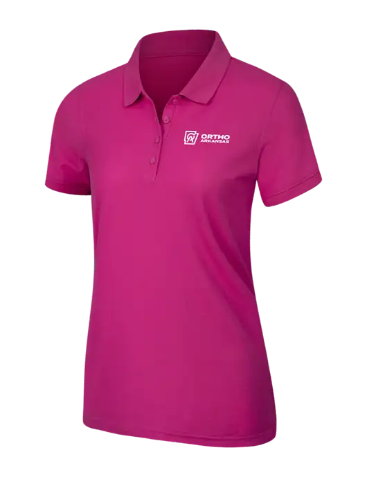 Pink Azalea Womens Core Classic Pique Polo w/Ortho Logo