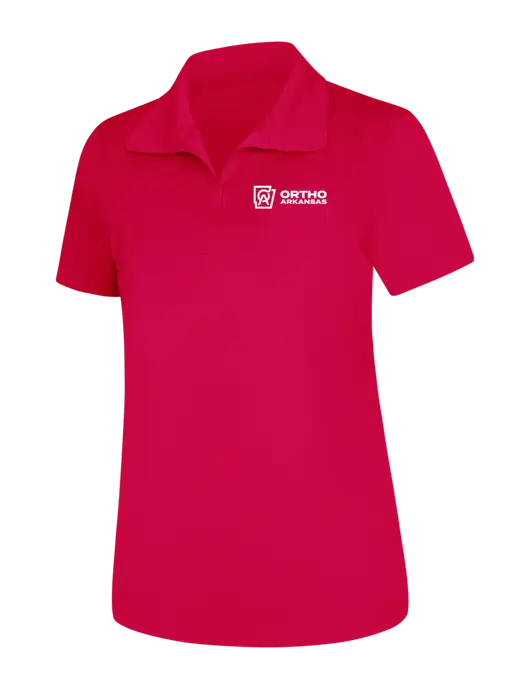 Womens Pink Raspberry Micropique Sport-Wick Polo w/Ortho Logo
