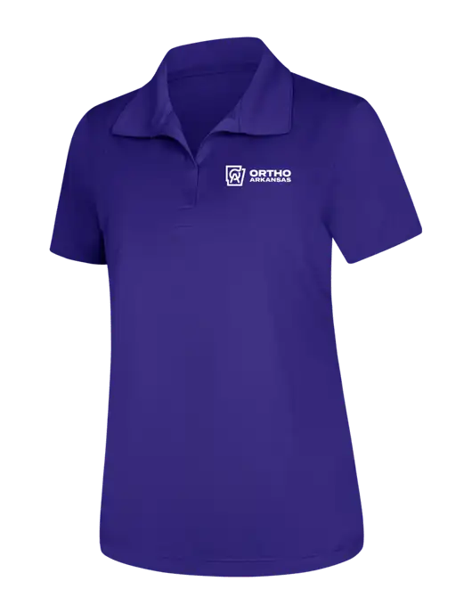 Womens Purple Micropique Sport-Wick Polo w/Ortho Logo