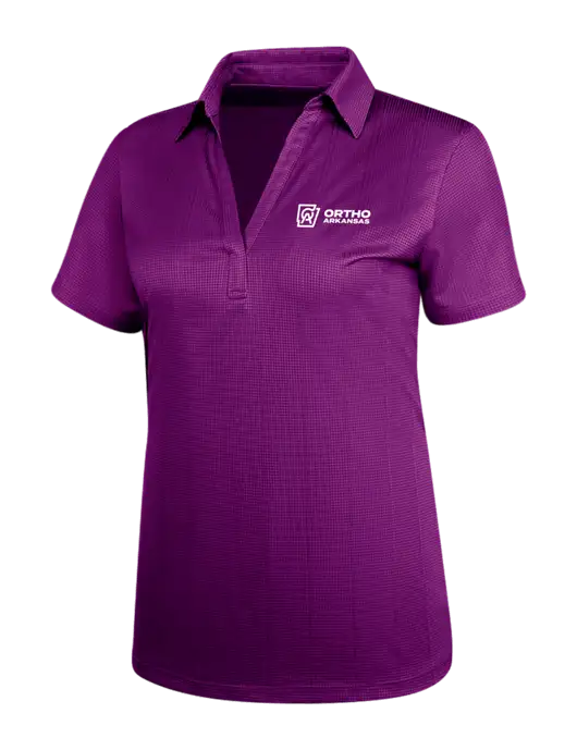 Violet Purple Womens Performance Fine Jacquard Polo w/Ortho Logo