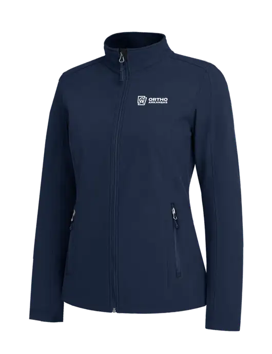 Navy Womens Core Soft Shell Jacket w/Ortho Logo