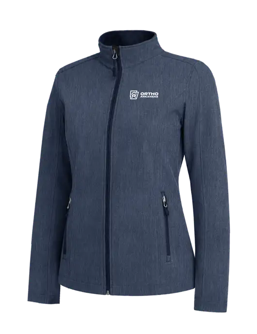 Navy Heather Womens Core Soft Shell Jacket w/Ortho Logo