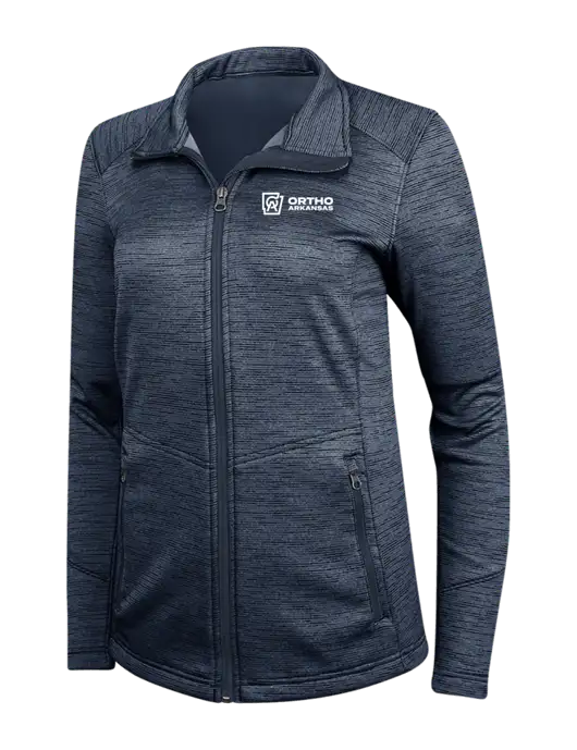 Navy Womens Digi Stripe Fleece Jacket w/Ortho Logo