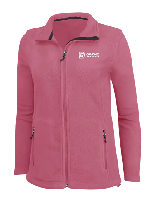 Womens Pink Fleece Jacket w/Ortho Logo