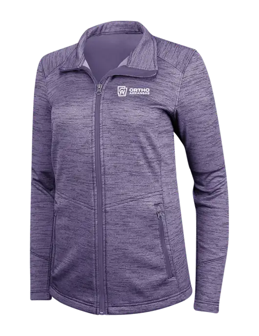 Purple Womens Digi Stripe Fleece Jacket w/Ortho Logo