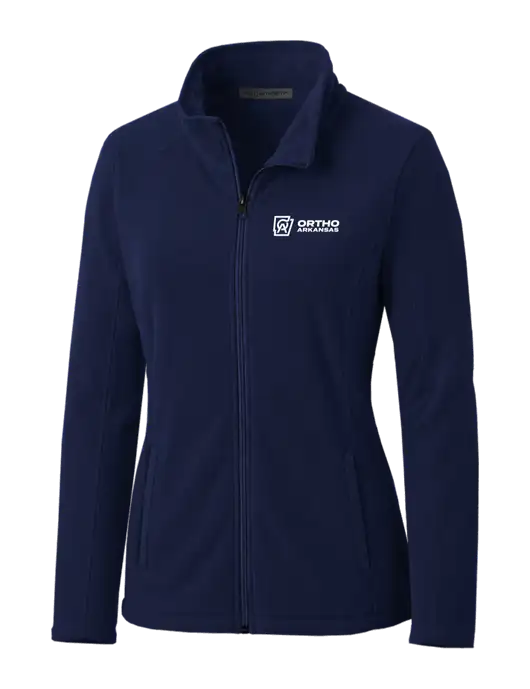 Navy Womens Microfleece Jacket w/Ortho Logo
