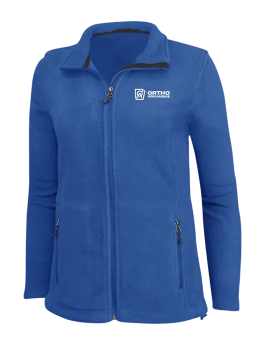 Womens Dark Royal Fleece Jacket w/Ortho Logo