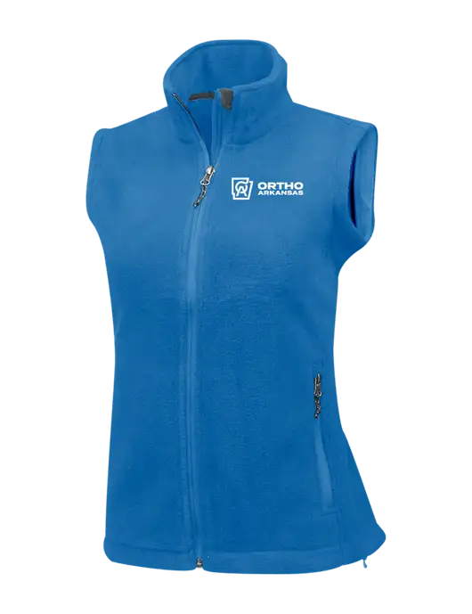 Royal Womens Fleece Vest w/Ortho Logo