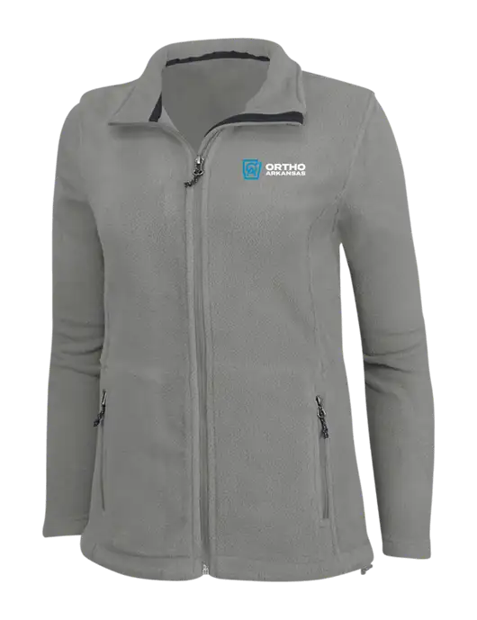 Womens Medium Grey Fleece Jacket w/Ortho Logo