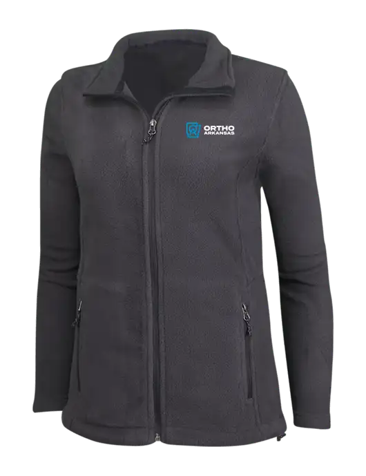 Womens Fleece Dark Grey Jacket w/Ortho Logo