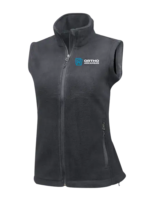 Medium Grey Womens Fleece Vest w/Ortho Logo