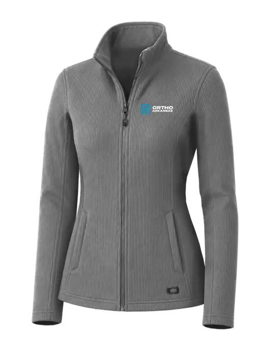 OGIO Medium Grey Womens Grit Fleece Jacket w/Ortho Logo