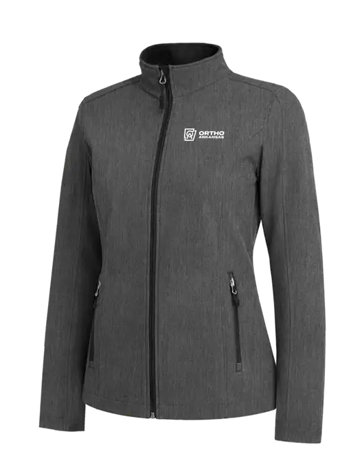 Medium Grey Heather Womens Core Soft Shell Jacket w/Ortho Logo