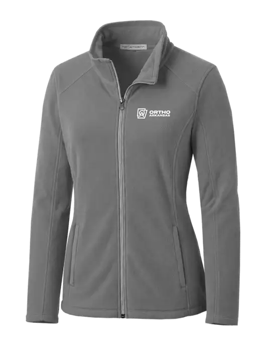 Medium Grey Womens Microfleece Jacket w/Ortho Logo