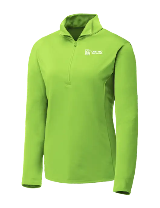 Lime Shock Womens Posicharge Competitor ¼ Zip Pullover w/Ortho Logo