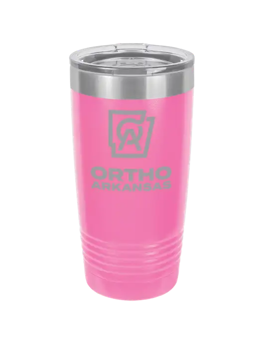 Polar Camel 20 oz Powder Coated Pink Vacuum Insulated Tumbler w/Ortho Logo