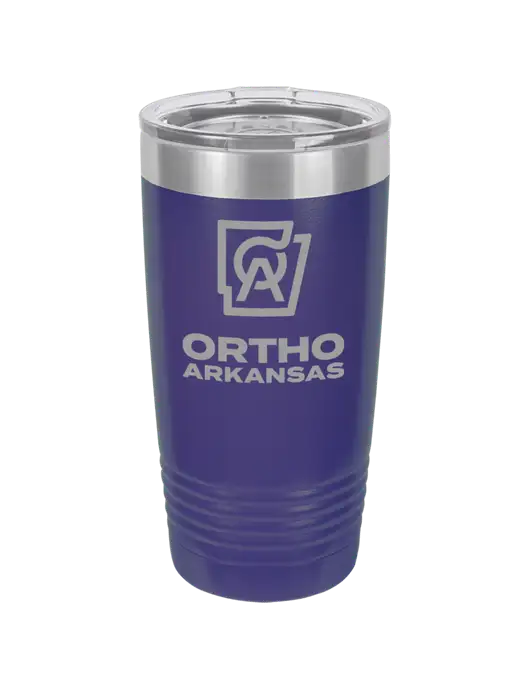 Polar Camel 20 oz Powder Coated Purple Vacuum Insulated Tumbler w/Ortho Logo
