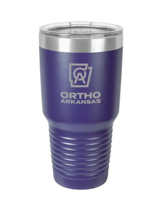 Polar Camel 30 oz Powder Coated Purple Vacuum Insulated Tumbler w/Ortho Logo