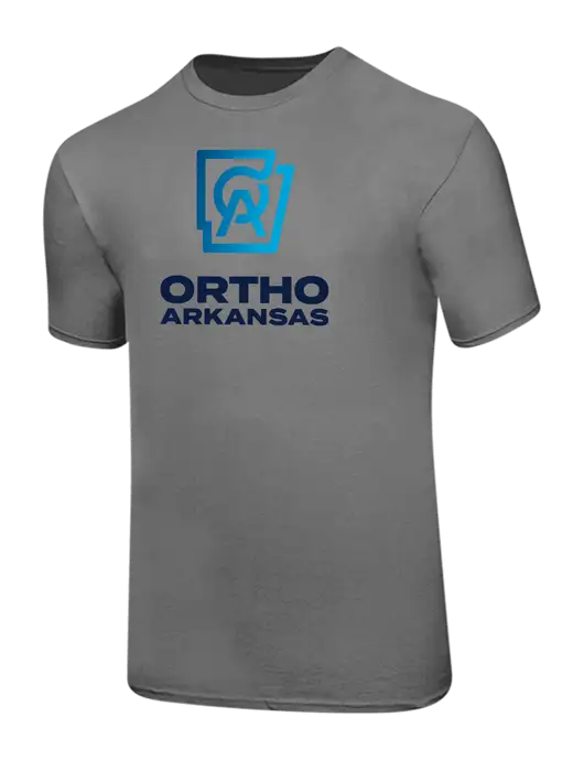 Ring Spun Medium Grey 4.5 oz T-Shirt w/Ortho Logo