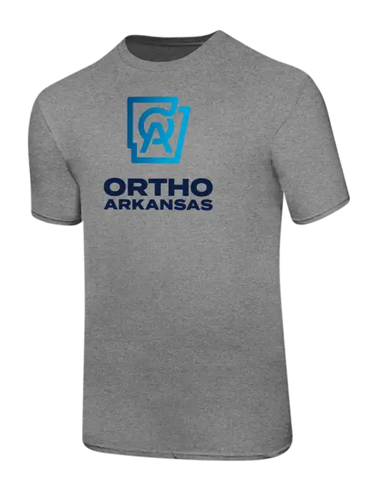 Ring Spun Light Heather Grey 4.5 oz T-Shirt w/Ortho Logo