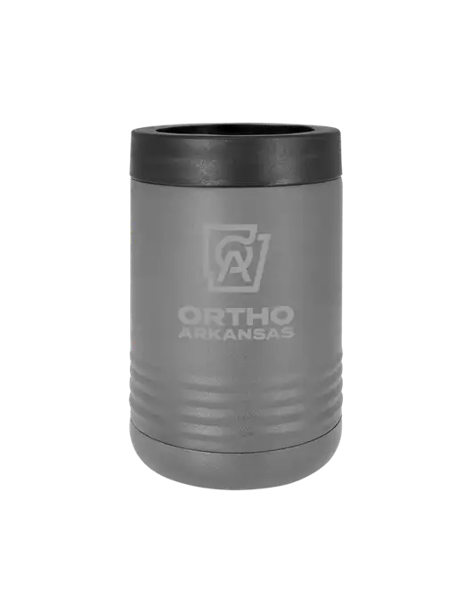 Polar Camel 12 oz Powder Coated Grey Vacuum Insulated Beverage Holder w/Ortho Logo