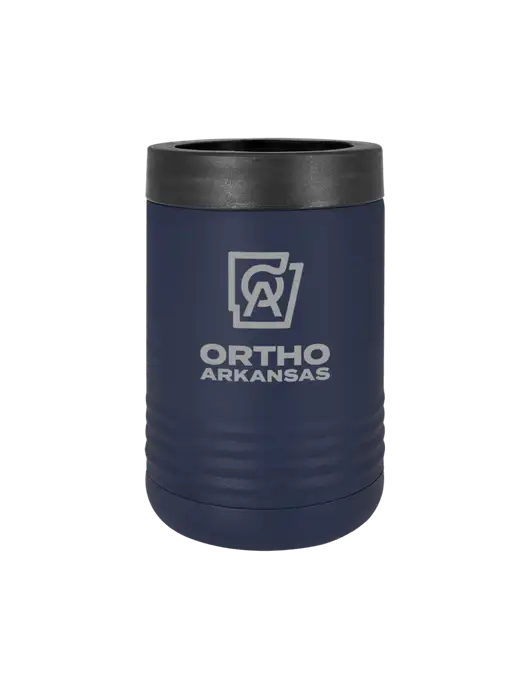 Polar Camel 12 oz Powder Coated Navy Vacuum Insulated Beverage Holder w/Ortho Logo