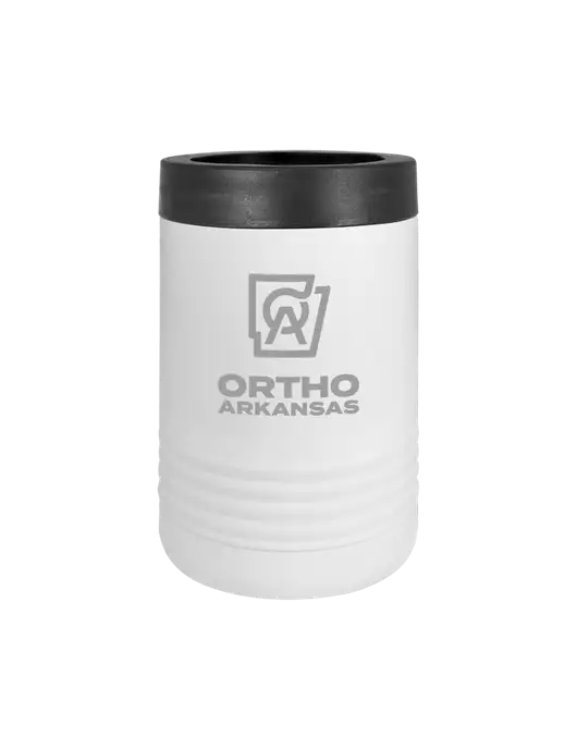 Polar Camel 12 oz Powder Coated White Vacuum Insulated Beverage Holder w/Ortho Logo