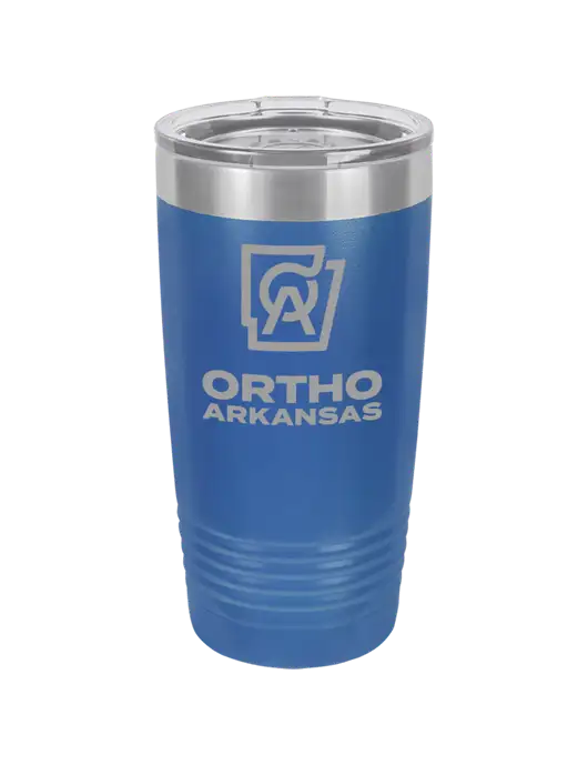 Polar Camel 20 oz Powder Coated Royal Vacuum Insulated Tumbler w/Ortho Logo