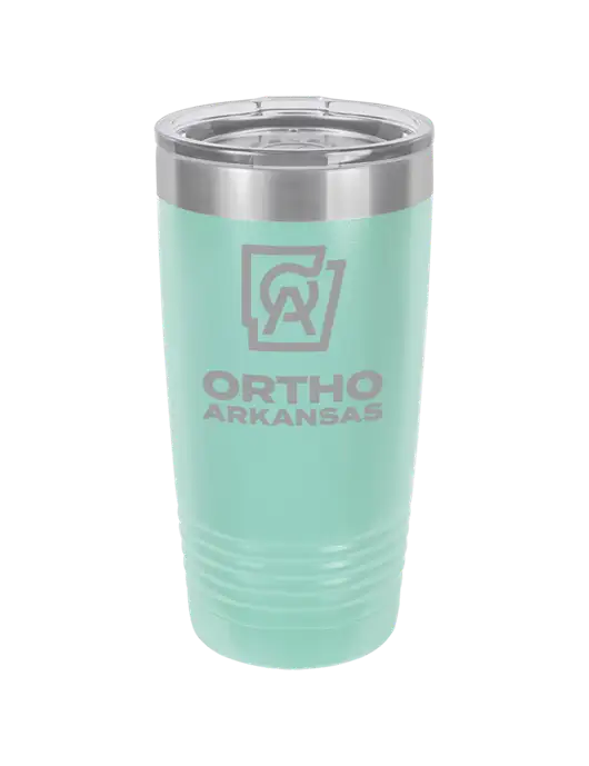 Polar Camel 20 oz Powder Coated Seafoam Vacuum Insulated Tumbler w/Ortho Logo