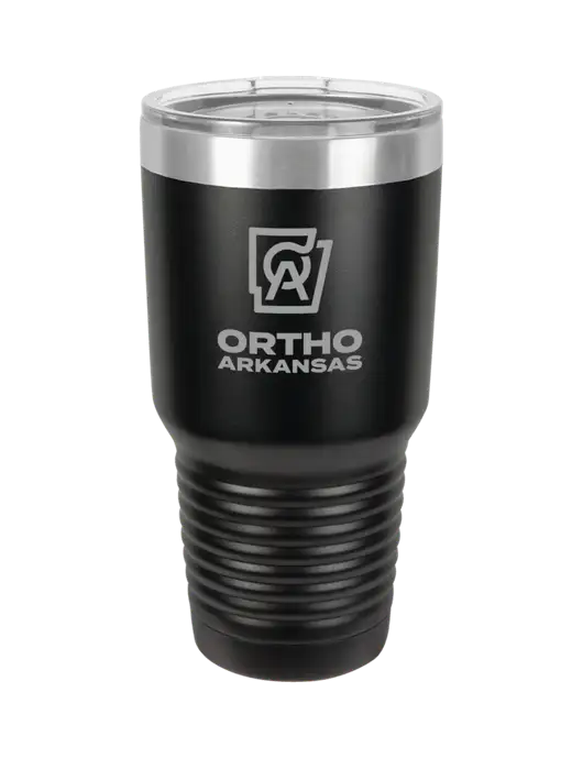 Polar Camel 30 oz Powder Coated Black Vacuum Insulated Tumbler w/Ortho Logo