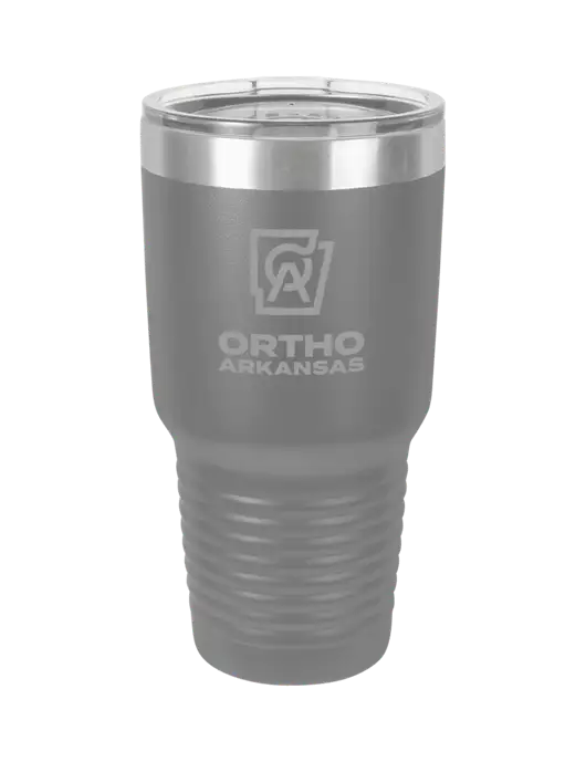 Polar Camel 30 oz Powder Coated Grey Vacuum Insulated Tumbler w/Ortho Logo