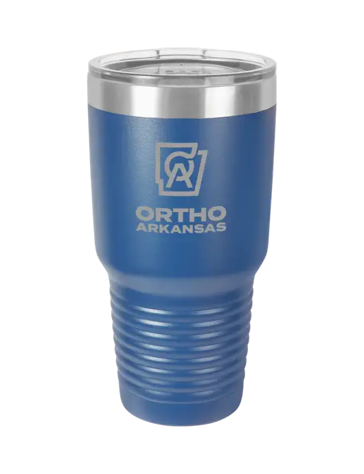 Polar Camel 30 oz Powder Coated Royal Vacuum Insulated Tumbler w/Ortho Logo