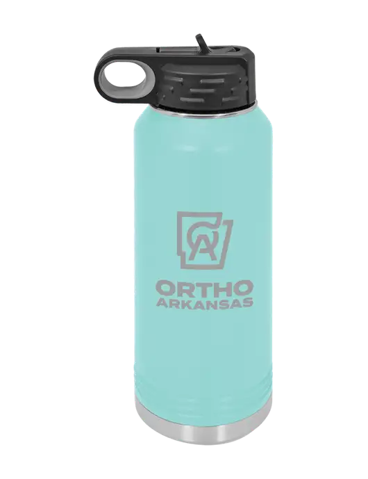 Polar Camel 32 oz Powder Coated Seafoam Vacuum Insulated Water Bottle w/Ortho Logo