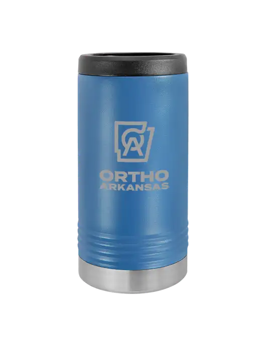 Polar Camel Powder Coated Royal Blue Vacuum Insulated Slim Beverage Holder w/Ortho Logo