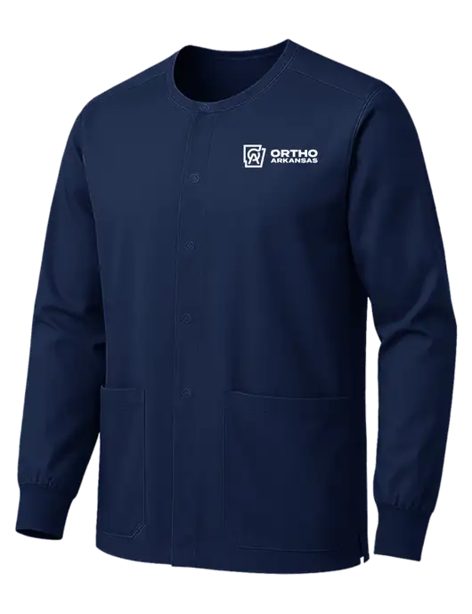 Wink Navy Unisex WorkFlex Snap-Front Scrub Jacket w/Ortho Logo