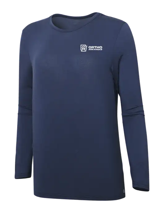 WonderWink Navy Womens Long Sleeve Layer Tee w/Ortho Logo