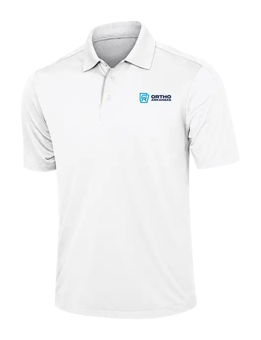 White Diamond Textured Jacquard Polo w/Ortho Logo