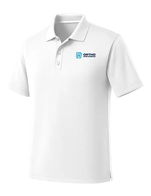 White Dry Zone UV Micro Mesh Polo w/Ortho Logo