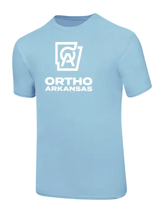Ring Spun Light Blue 4.5 oz T-Shirt w/Ortho Logo